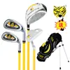 Golf Niños Principiantes Práctica Palo Madera 7 Hierro Putter Herramientas de Bola para Niños Club de Competición Bolsa para Pelotas