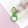 Macaron Cor Chaveiro DIY Jóias Acessórios Pingente Candy Color Porta Fivela Mola Anel Chaveiro Cor Pendurado Ornamentos