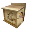 Nido de Ardilla de Madera Alimentador de Ardillas Montado en Pared Exterior Caja de Cría para Hámsteres Loros Nido para Mascotas Hábitat de Hámster