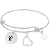 Pulsera Nueva Ajustable Amazon Transfronteriza Perla de Amor Acero Inoxidable 26 Letras Pulsera de Oro de 18K Venta al por Mayor para Mujeres