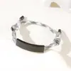 Al por mayor al contado transfronterizo Pulsera de doble cordón de ajuste Pulsera de cuerda trenzada ajustable de acero inoxidable multicolor con impresión y grabado de color UV