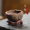 Colador de té de arena púrpura Yixing, colador de té creativo con forma de rana y hoja de loto, juego de té hecho a mano, accesorios para juego de té de loto