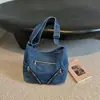Bolso Grande de Mezclilla de Color Sólido Vintage para Mujer 2026 Nuevo Bolso Tote de Estilo Relajado para el Trabajo y los Viajes Diarios Bolso de Hombro