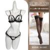 Traje de Ropa Interior de Tres Puntos de Perla Sexy Encaje Moño Abierto Ropa Interior Divertida Comercio Exterior Sujetador Caliente