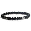 Pulsera transfronteriza nueva de piedra ojo de tigre obsidiana hematita 10mm joyería pulsera tejida joyería con cuentas