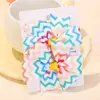 Set de Pinzas para el Cabello de Pelo de Pony Arcoíris Estampado Europeo y Americano Lazo de Cola de Pez Acanalado Pinza para Cabello de Bebé Accesorios para la Cabeza de Niños 3055