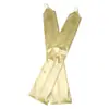 Guantes largos de satén microelásticos de color liso 1920 Retro europeo y americano fiesta ópera baile nupcial boda accesorios guantes
