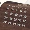 Accesorios para Uñas con Circonita Brillante, Moño, Corazón, Estrella Radiante, Flor de Cinco Pétalos, Productos Terminados Hechos a Mano, Decoraciones para Uñas con Pedrería Apilada