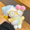 Llavero de Peluche Auténtico Popular de Dibujos Animados Hello Kitty con Gato Kt Montando un Caballo Blanco