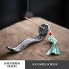Borla Ruyi de Cerámica Inserto de Incienso Creativo Asiento de Incienso Doméstico Relieve Mesa de Té Adornos Pequeños Interior Doméstico Ceremonia del Té Simple