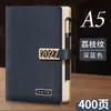 Notebook modelo novo 2027, personalizável com logotipo, projetado para uso corporativo e empresarial, tamanho A5, capa grossa macia, design estiloso e fecho de metal