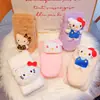Bufanda de Peluche Nueva para Niños Linda de Dibujos Animados Imitación Piel de Conejo Bufanda Cálida Color Sólido Cruzada Engrosada Gato Kt Tendencia para Bebés
