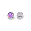 Aretes de Ópalo con Borde de Titanio F136, Clavos para Ombligo, Clavos para Labio, Joyería para Piercings de Aleación de Titanio G23, Clavos para Cartílago de la Oreja, Clavos para Lengua, Clavos Incrustados