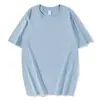 El fabricante suministra camisetas de algodón de verano, playeras básicas de manga corta para hombre, tops casuales holgados, de manga corta con cuello redondo