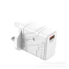 Nuevo Cargador de Teléfono Móvil USB Único Europeo y Americano Transfronterizo 18W Estándar Británico Puerto Único Cabezal de Carga Rápida Qc3.0