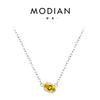 MODIAN MODIAN S925 Sterling Silver Simples Geométrico Diamante Colar de Açúcar Mulheres Ins Niche Chic Style Clavícula Cadeia
