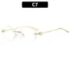Moda Europea y Americana Nuevas Gafas de Sol Irregulares de Alta Gama Sin Marco Cara Lisa Versátiles de Moda para Mujer Gafas de Estilo Callejero