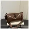 Bolsa transversal simples de grande capacidade estilo coreano para mulheres, bolsa de ombro versátil de cor sólida para o dia a dia, nova bolsa casual para estudantes atacado