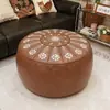 Banqueta de Couro Armazenamento de Roupas Velhas Enchimento Banqueta de Armazenamento Sala de Estar Quarto Sofá Preguiçoso Banqueta de Couro Bolsa de Armazenamento Almofada de Assento Banqueta Baixa