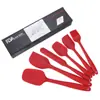 Juego de raspadores de silicona utensilios de silicona para hornear juego de 6 piezas raspador pincel de aceite espátula pala para crema de pastel