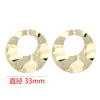 Accesorios diy chapado en cobre puro oro real 14K colgante geométrico de onda suave aretes coreanos diy materiales hechos a mano