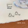 Par de Aretes de Gato Kt con Microincrustaciones de Circonita de Cobre Colección para Mujer, Aguja de Plata, Pequeño, Exquisito, Dulce y Fresco Diseño de Aretes de Dibujos Animados