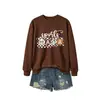 Mama esportiva Amazon eBay loja independente moletom feminino novo com gola redonda e mangas compridas moderno e estiloso