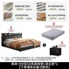 Cama de Cuero de Lujo Ligero Estilo Italiano, Cama Minimalista Moderna, Cama Grande para Dormitorio Principal de Apartamento Pequeño de 1.5m, Cama Doble, Modelo Nuevo Cama de Boda
