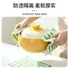 Pano de Louça Personalizado de Fábrica em Fibra de Bambu Coreano OEM Marca Própria Logotipo Personalizável Etiqueta de Lavagem com Água Camada Dupla Limpa Manchas