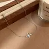 Pulsera de Cruz de Plata de Ley S925 Chapada en Oro de 18K, Completamente Adornada con Diamantes, Exquisita y Sencilla, Versátil, Estilo de Nicho, Joyería Fina