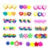 Fatias Coloridas de Argila Macia Desenhos Animados de Frutas Letras em Inglês Perfuradas Conjunto de Argila Macia Material de Argila Macia para Pulseira