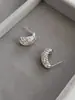 Pendientes de Botón de Flor de Circonita Estilo Minimalista Aguja Plateada Coreanos Ins Elegantes Versátiles Pendientes de Lujo Ligero Pendientes de Gama Alta