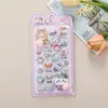 Pegatinas de Relieve Estéreo 3D, Pegatinas de Diamantes, Pegatinas Decorativas Hechas a Mano para Niños, Pegatinas Divertidas de Relieve Transparentes con Forma de Gota de Agua de Dibujos Animados