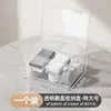 Caixa Pequena Transparente Caixa de Armazenamento para Miudezas Organizador de Cartas para Mesa com Tampa Mini Caixa de Armazenamento Retangular para Quarto