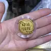 Adesivo de celular de ouro puro 999 2mg, adesivo criativo atraente para a sorte e promotor de riqueza, princesa por favor fique rica, adesivo de decoração para celular atacado