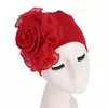 Chapéu de Galho com Flor Grande de Camada Dupla Chapéu Étnico Chapéu para Cuidados com o Cabelo Chapéu Africano TJM-295