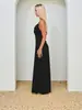 Vestido Novo Estilo Europeu e Americano 2026 Tomara-que-caia com Lantejoulas Brilhantes e Laço, Vestido Slim de Corte A para Mulheres, Vestuário de Festa da Moda