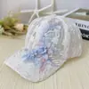Gorra Fina de Encaje de Verano Bordada con Flor para Mujer, Malla Transpirable, Gorra de Béisbol Estilo Coreano, Gorra de Sol de Moda