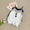 Camisola Estilo Coreano Doce Floral com Alça Fina Verão Praia Novo Estilo Versátil Redutor de Idade Top Base Feminino