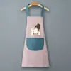 Delantal Impermeable y a Prueba de Aceite Nuevo y de Moda para Mujeres, Uso en Cocina, Cocina Casera, Mangas de Dios de la Cocina, Cinturón de Trabajo para Hombres, Trabajo Estampado