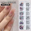 Pedras de Strass para Nail Art Mistas em Formato Irregular e Base Plana, Pedrinhas Pequenas com Base, Acessórios para Nail Art, Adesivos de Unha da Moda