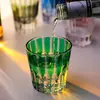 Copo de Cristal Starburst Edo Kiriko para Whisky Uso Doméstico Coleção de Presentes Item de Artesanato de Luxo