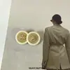 Estilo de Celebridad Cabeza de León Metal Resina Costura Botón Suéter Traje Chaqueta Abrigo Botón Decorativo Cosido a Mano