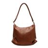 Bolso bandolera de hombro con textura de PU, informal, versátil, sencillo y de gran capacidad, con diseño de nicho para viajeros