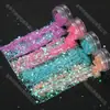 Novo Gelo Transparente Ultra-Fino Pó de Glitter DIY Cola de Linho Fluido Material Hexagonal Fantasia Nail Art Lantejoula Acessórios Pó de Glitter