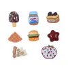Accesorios de pegamento de crema DIY de hamburguesa de helado de dibujos animados, pinzas para el cabello, imanes para refrigerador, accesorios de resina para funda de teléfono, zuecos