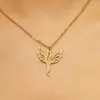 Juego de Joyería de Fénix Hueco Estilo Europeo y Americano, Collar y Pendientes de Pájaro con Diseño Único, Accesorios Minimalistas Elegantes al por Mayor