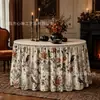 Falda de mesa de Halloween transfronteriza, delantal redondo de poliéster estampado para mesa, decoración del hogar para mesa de postres de fiesta, una pieza dropshipping