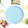 Vajilla con patrón de mármol estilo europeo Plato creativo para comida occidental Plato para postre Bandeja para pastel de postre Plato para bistec Plato para pasta Sushi