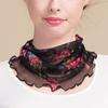 Bufanda de seda de primavera y verano para mujer, conjunto de cuello de punto de seda morera, bufanda de seda pequeña, protector solar, malla de sombra, cuello falso
